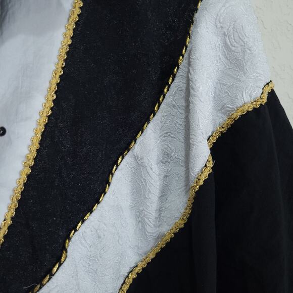 Vintage 80s Top Teddi Sport Womens 10 Black White Blouson Retro Floral D… - Picture 7 of 11